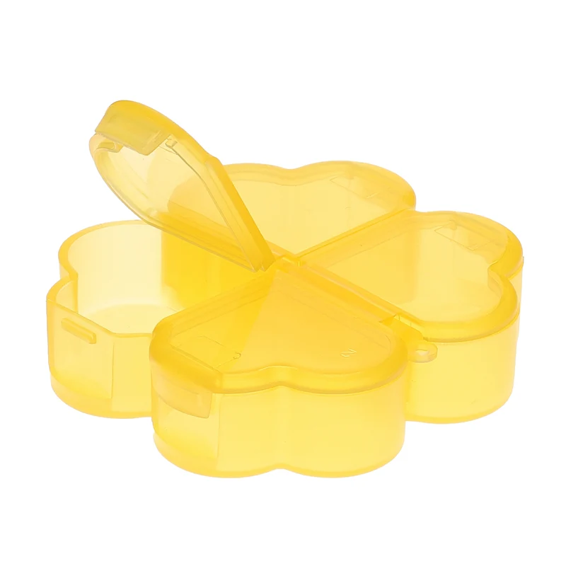 4 Leaf Clover Pillbox in Yellow