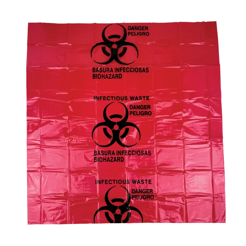 Sac à déchets à risque biologique 24" x 24" (10 gallons)