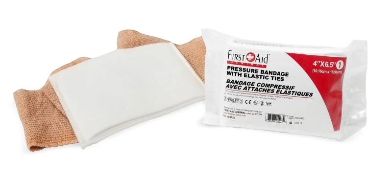 Bandage de compression avec attaches élastiques – 4" x 6,5"- Expire en mars 2027