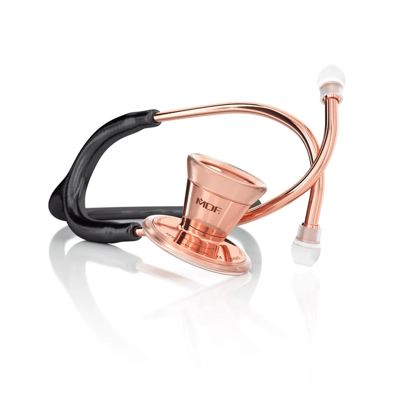 ProCardial® Stéthoscope de Cardiologie Adulte en Acier Inoxydable - Or Rose / Noir