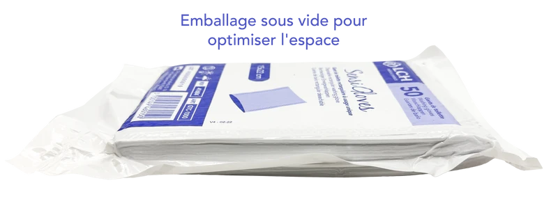 Gants de toilette non tissé Sensigloves - Boîte de 50