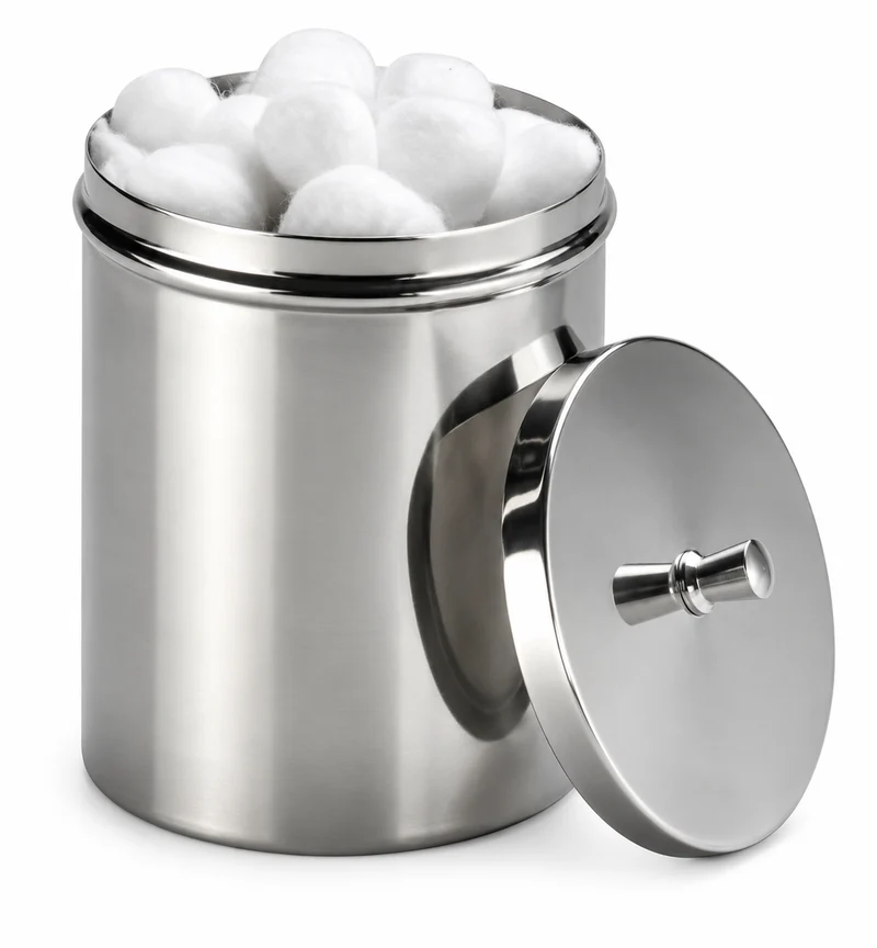 Boîte à Coton en Inox