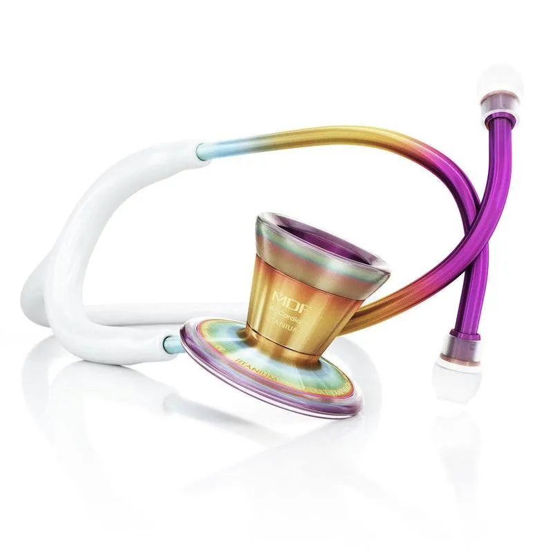 ProCardial® Titane - Stéthoscope de Cardiologie Adulte - Blanc / Kaleidoscope