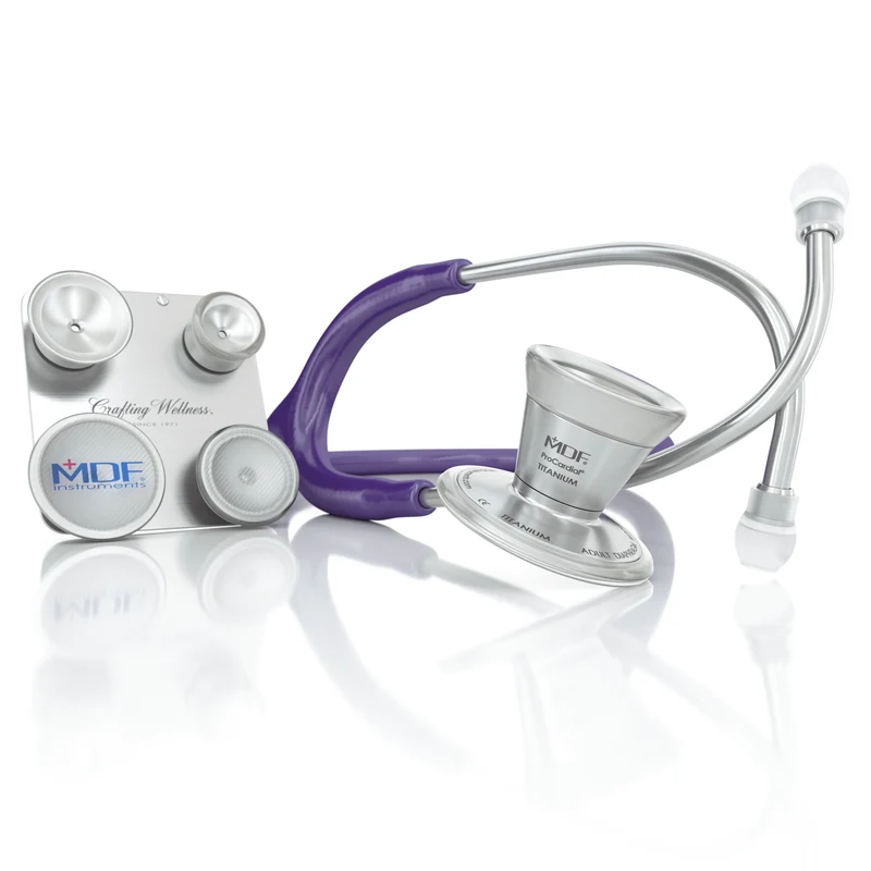 ProCardial® Titane - Stéthoscope Adulte & Pédiatrique & Nourrisson de Cardiologie - Violet