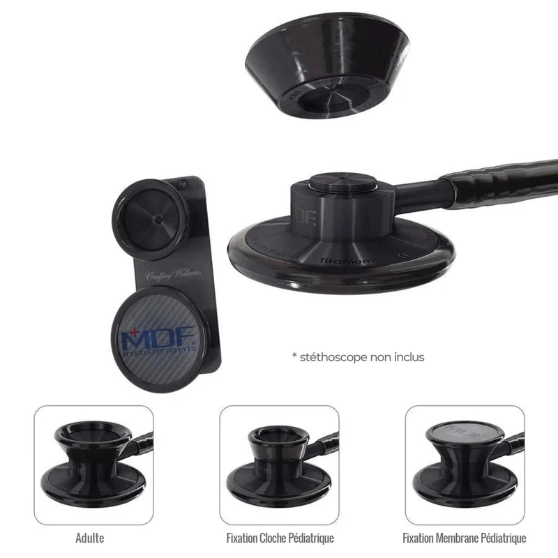 Accessoires Pédiatriques avec attache - Pour stéthoscope MD One® Epoch en titane - Noir