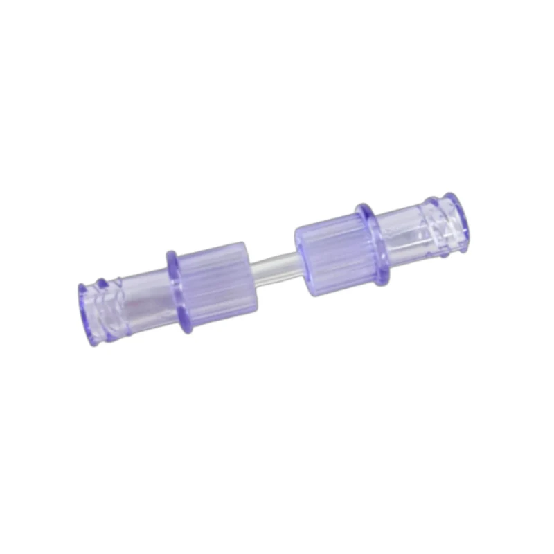 Raccord droit double LUER LOCK Femelle avec tubulure PVC sans DEHP