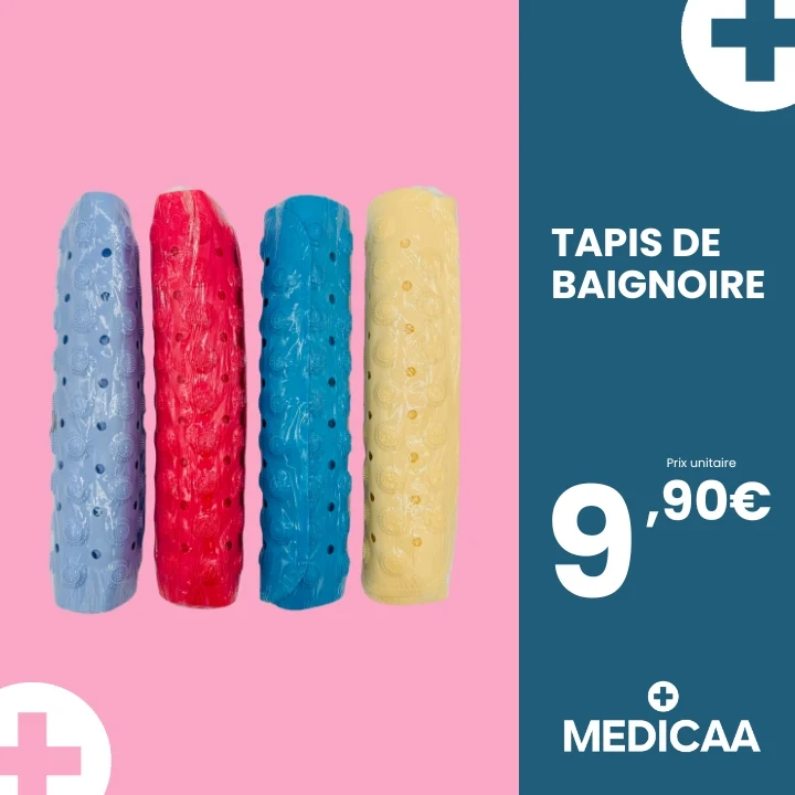 Tapis de Baignoire avec Ventouses - 100 x 40 cm